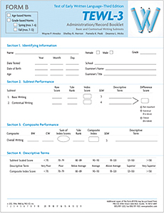 TEWL-3 Administration/Record Booklet Form B (10)